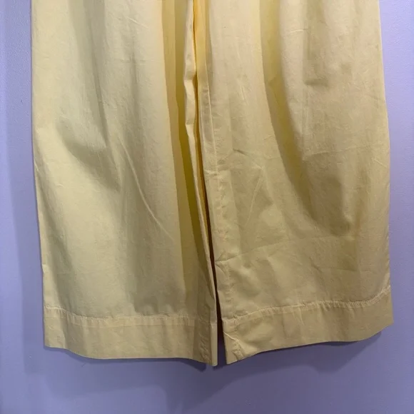Loft Poplin Wide Leg Pants in Lemon Yellow - Picture 7 of 12